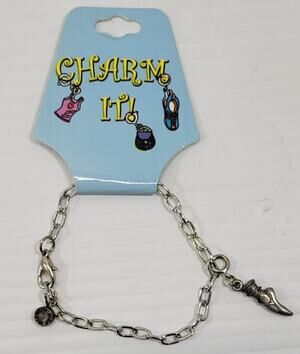 EE) Charm It! by High IntenCity Chain Bracelet with Ballet Shoe Charm